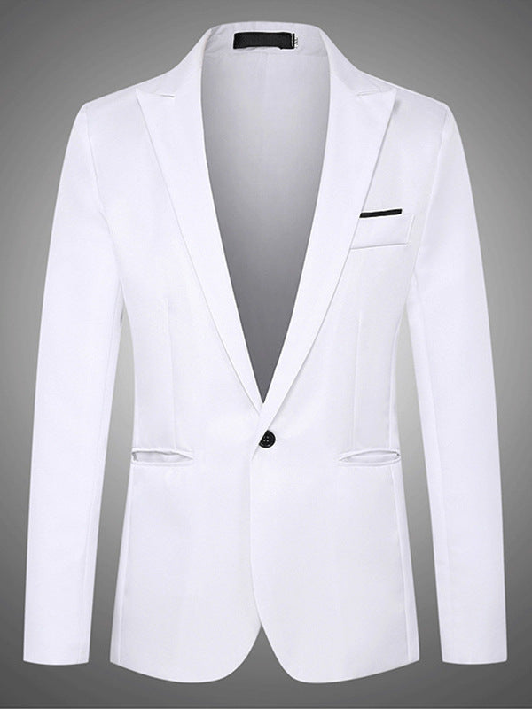 Men's Korean Style Slim Fit Formal Business Suit Jacket