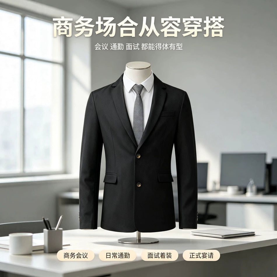 Men's Wrinkle-Resistant Business Casual Suit Jacket