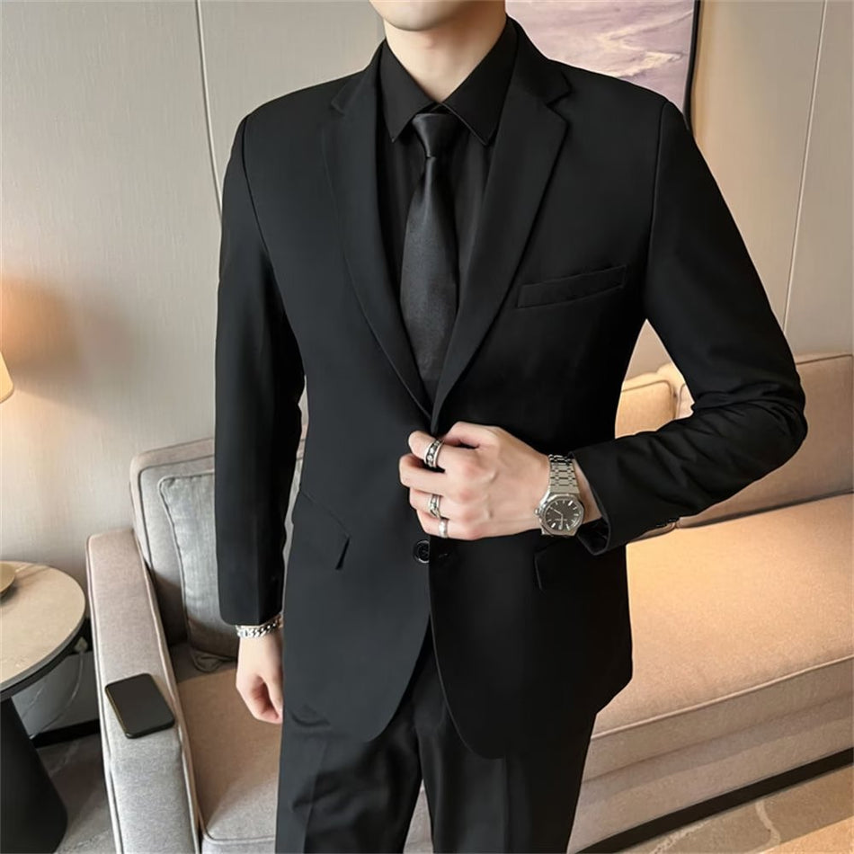 Men's Slim Fit Wedding Business Formal Suit Jacket