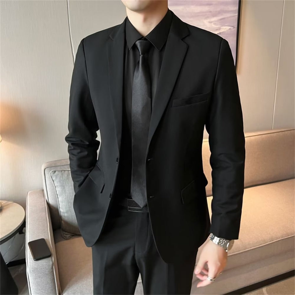 Men's Slim Fit Wedding Business Formal Suit Jacket