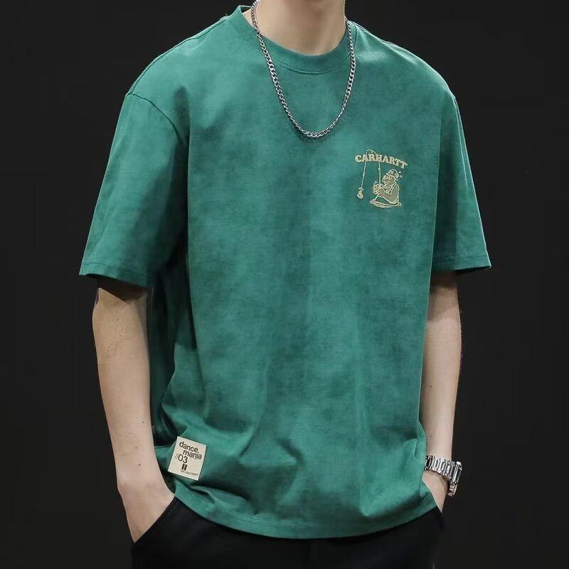 Men's Cartoon Print T-Shirt Loose Fit Casual Streetwear Style