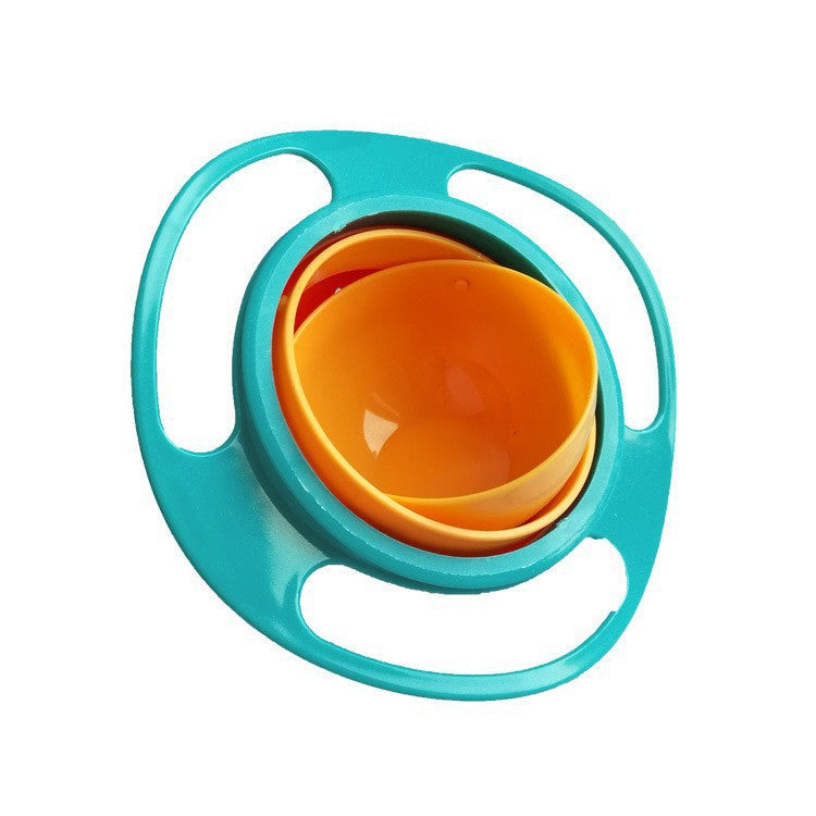 360-Degree Rotating Non-Spill Gyro Plastic Bowl for Adults