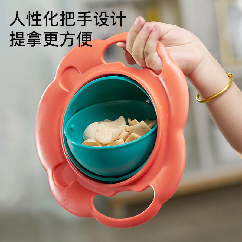 360-Degree Rotating Anti-Spill Flying Saucer Baby Bowl