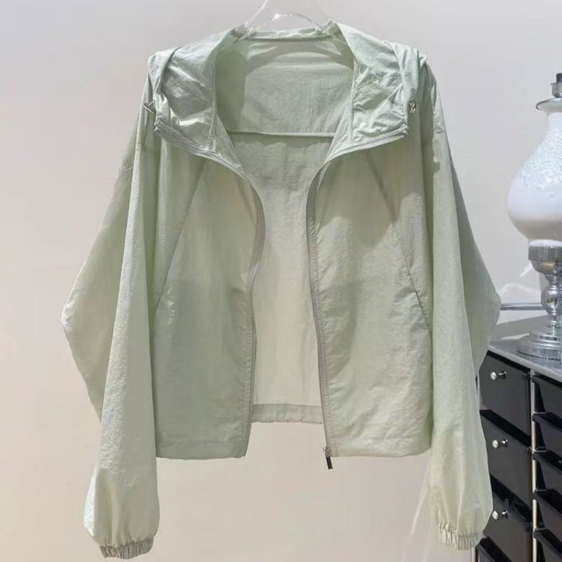 Women's Hooded UV Protection Lightweight Cardigan Jacket