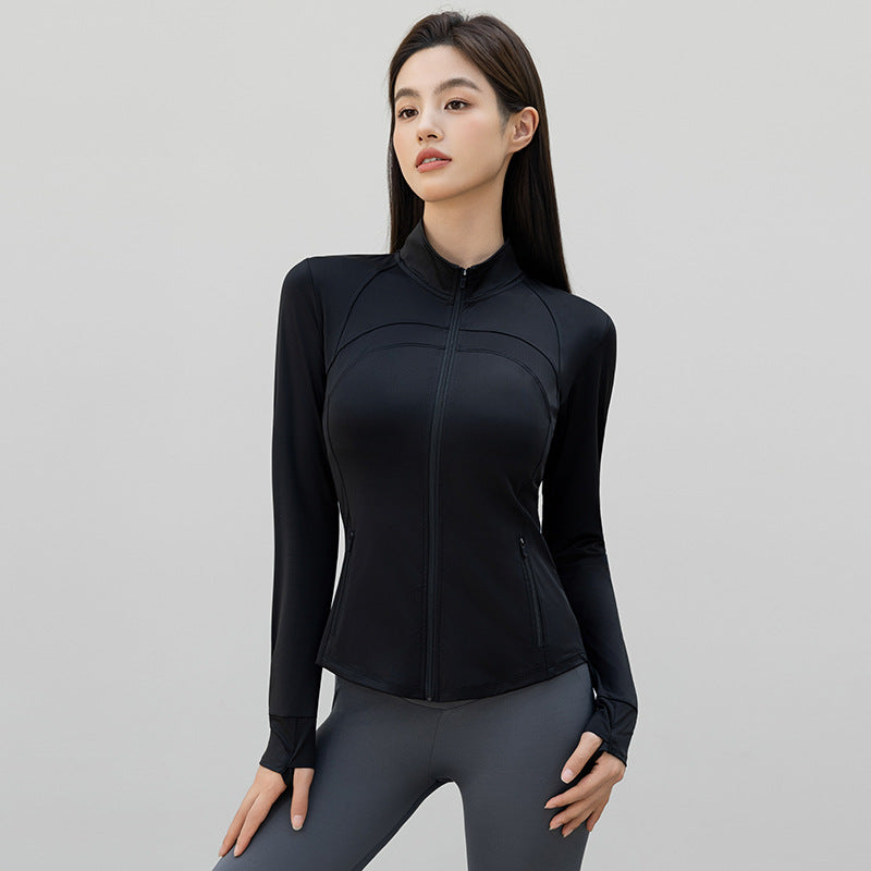 Women's Stand Collar Breathable UV Protection Yoga Jacket