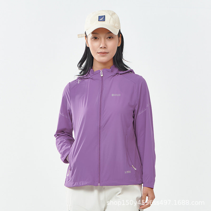 Women's Hooded Ice Silk UV Protection Lightweight Jacket