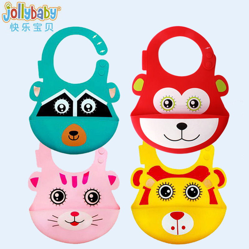 3D Food-Grade Silicone Baby Bib with Food Catcher Pocket