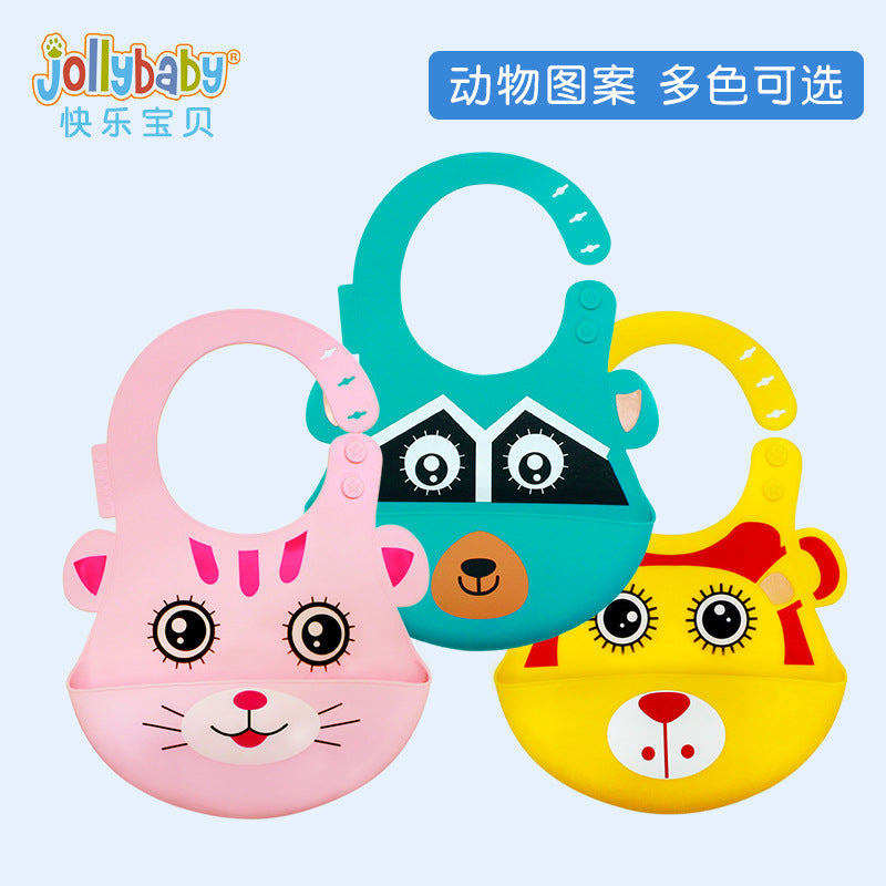 3D Food-Grade Silicone Baby Bib with Food Catcher Pocket
