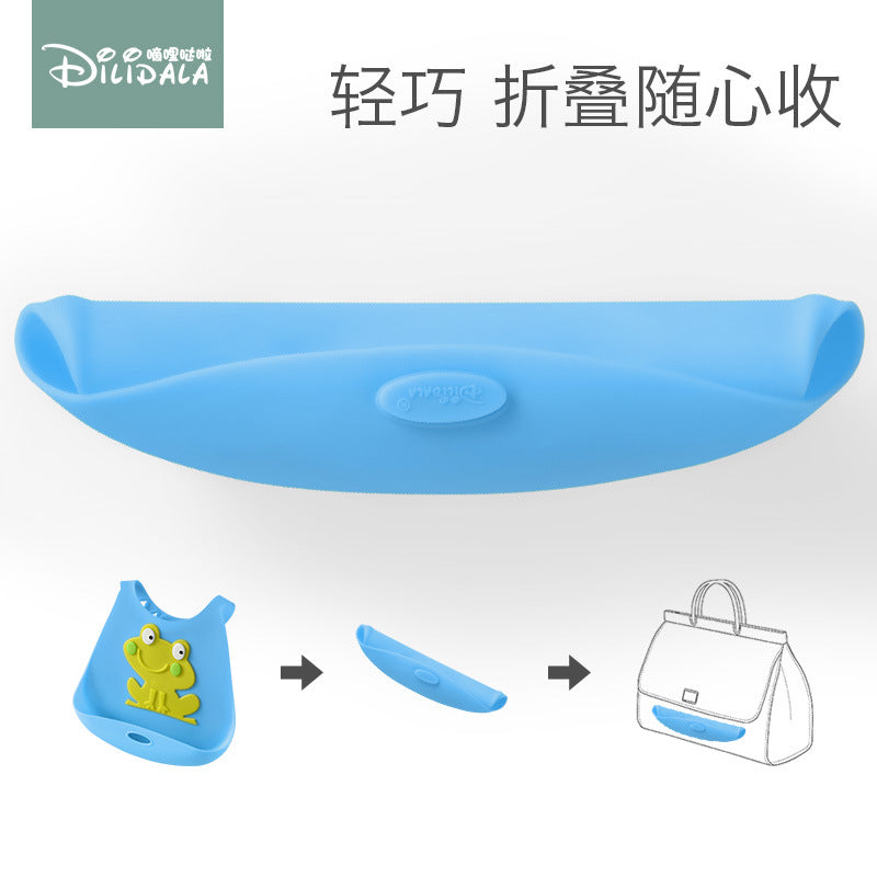 3D Food-Grade Silicone Baby Bib with Food Catcher Pocket