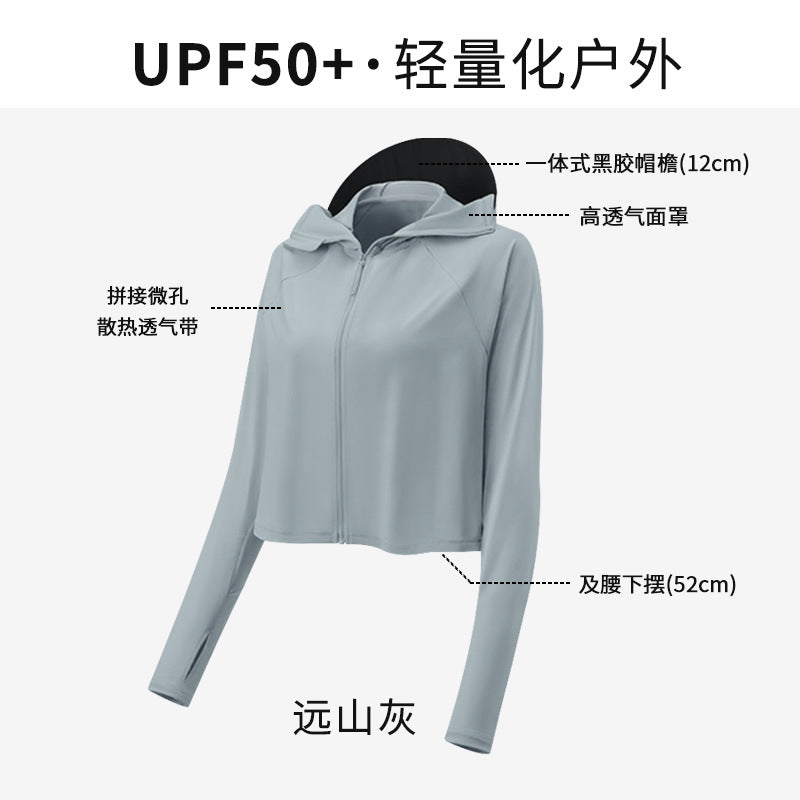Women's Black UPF 50+ Ice Silk UV Protection Jacket