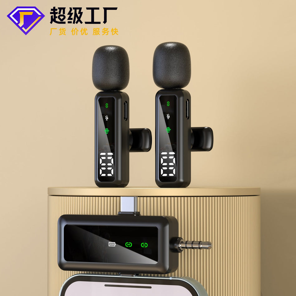 H68 Wireless Lavalier Microphone with Digital Display