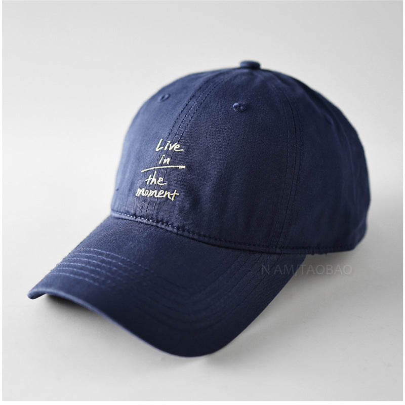 Color-Block Embroidered Soft Top Baseball Cap for Men
