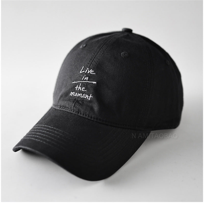 Color-Block Embroidered Soft Top Baseball Cap for Men