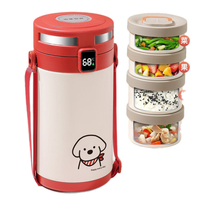 304 Stainless Steel Insulated Lunch Box, Multi-Compartment