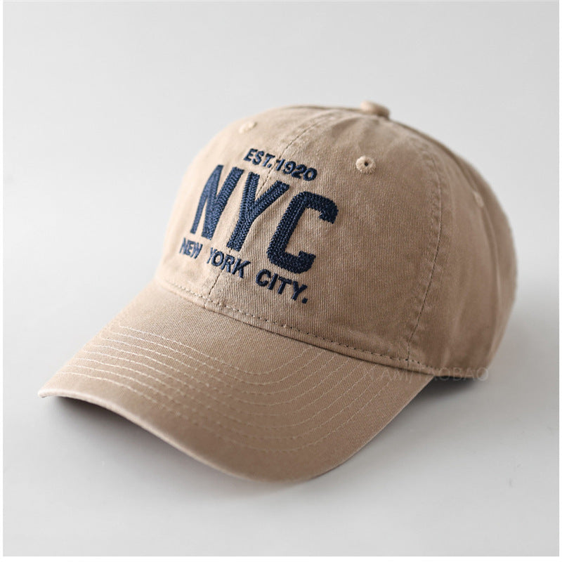 Letter Embroidered American Style Baseball Cap Unisex