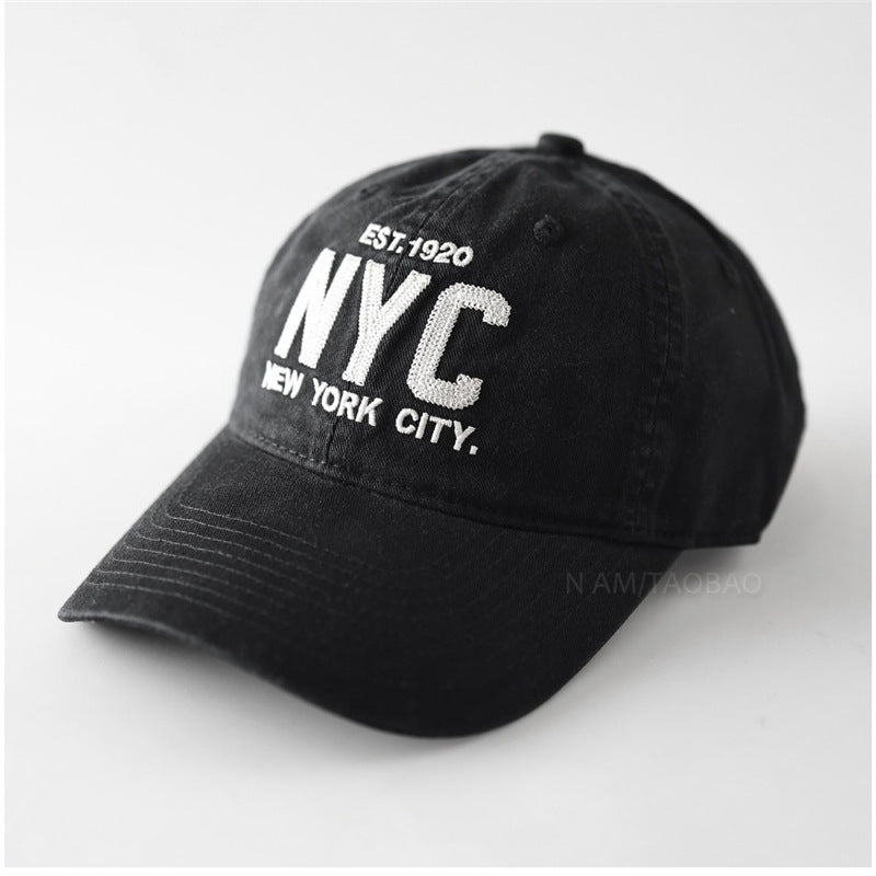 Letter Embroidered American Style Baseball Cap Unisex