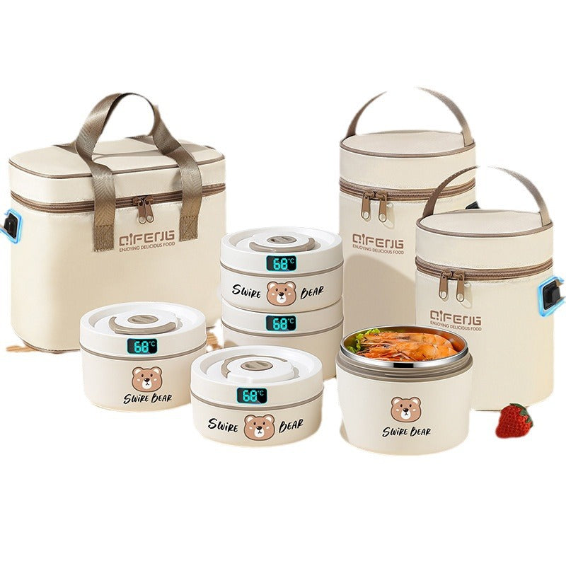 Electric Insulated Lunch Box, Detachable Multi-Compartment