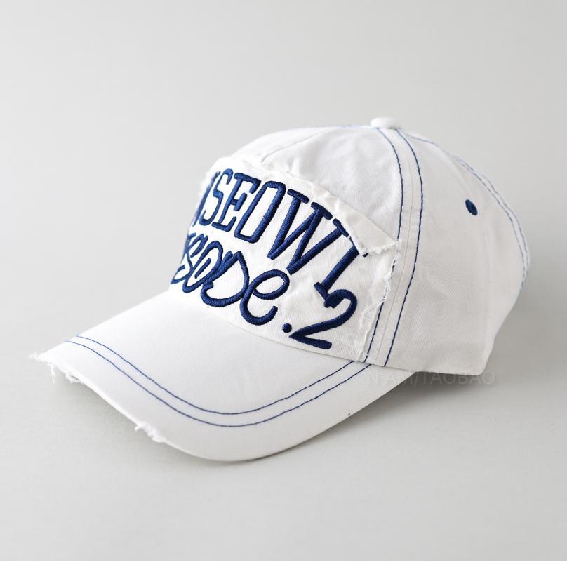 Korean Style Letter Embroidered Baseball Cap Unisex Sunshade
