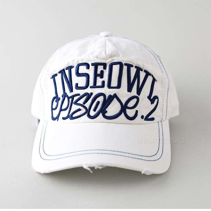 Korean Style Letter Embroidered Baseball Cap Unisex Sunshade