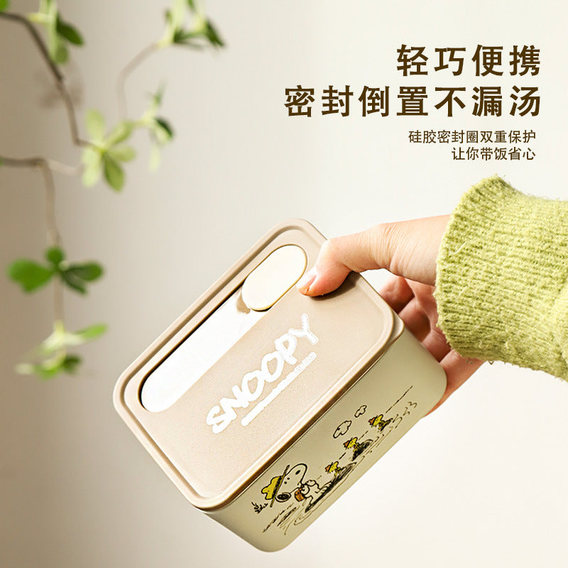 Stainless Steel Multi-Layer Insulated Lunch Box, Cartoon Style