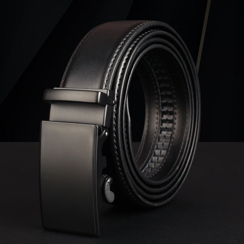 Men's Genuine Leather Automatic Buckle Business Belt