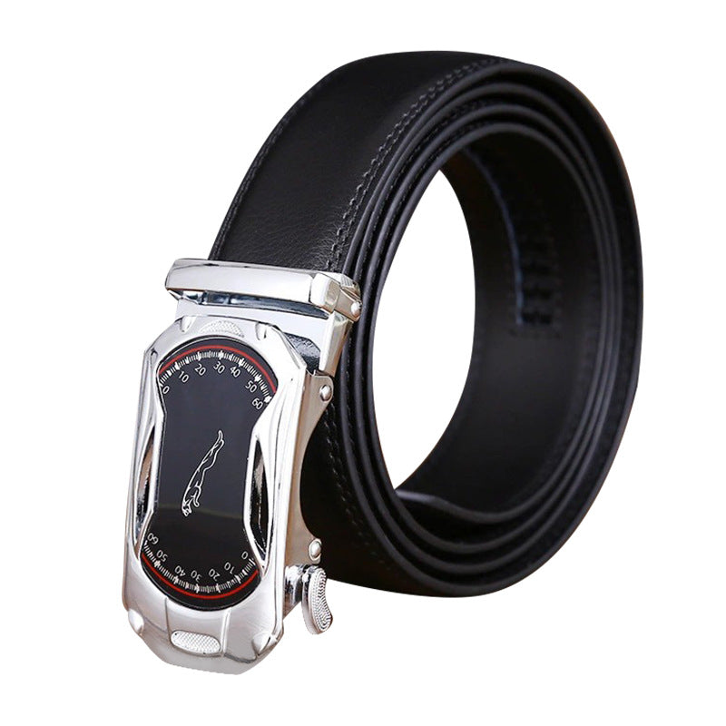 Men's Cowhide Automatic Buckle Business Casual Belt