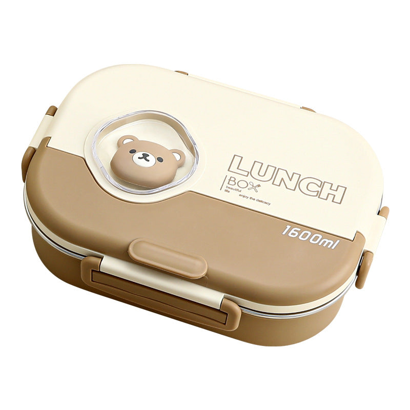 316 Stainless Steel Insulated Lunch Box, Bear Design