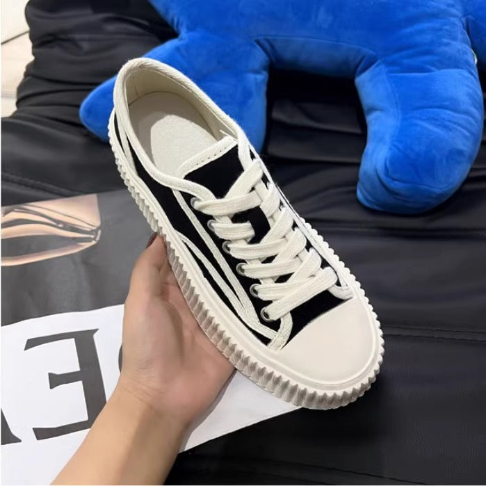 Women's Platform Low-Top Sneakers with Cushioned Sole