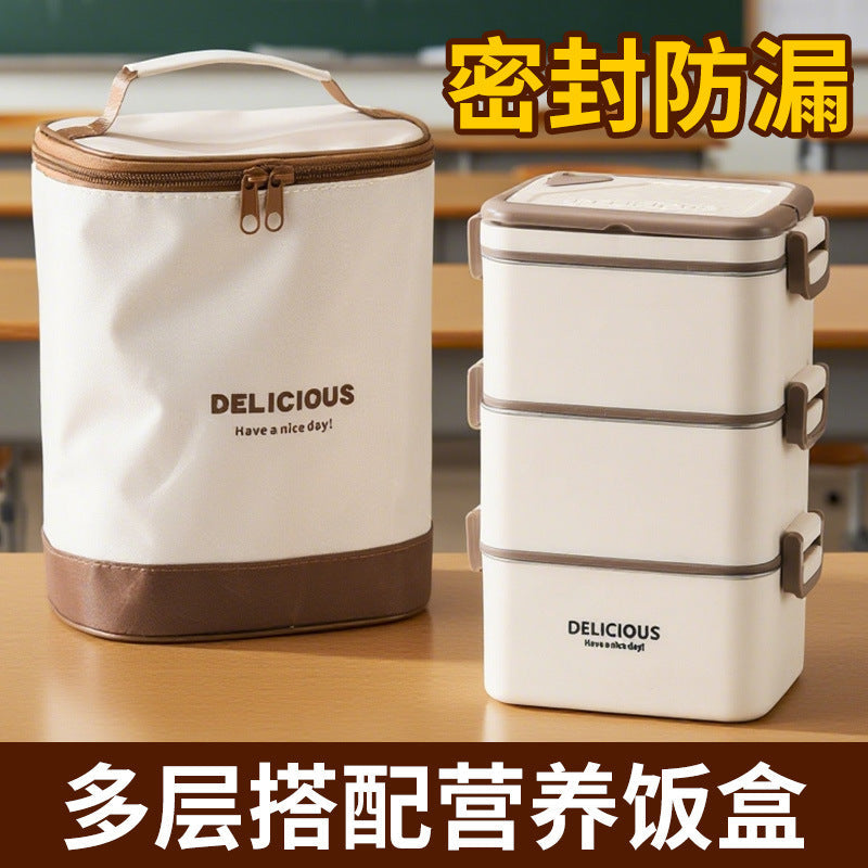 Multi-Layer Stainless Steel Insulated Lunch Box, Square