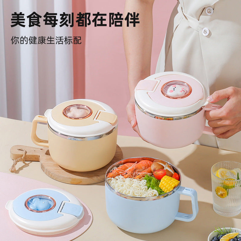 304 Stainless Steel Insulated Rice Bowl for Students