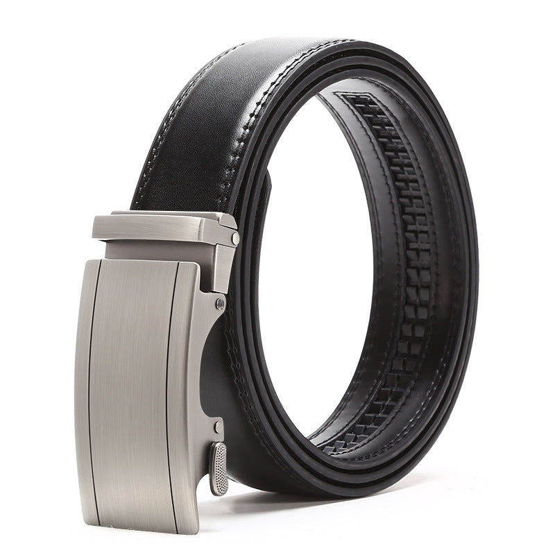 Men's Genuine Cowhide Automatic Buckle Business Belt