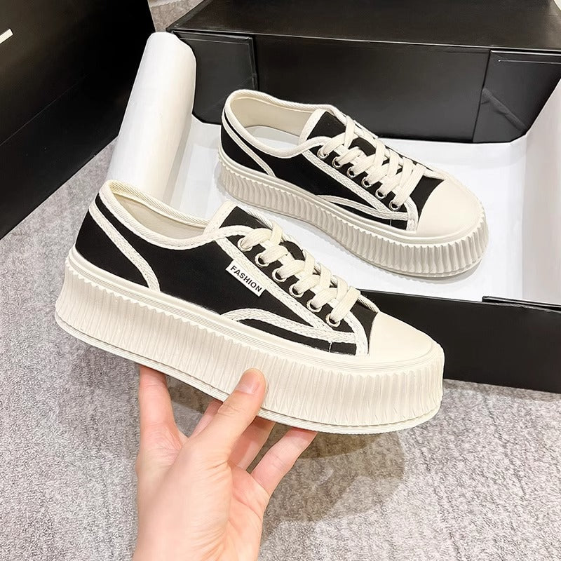Women's Platform Sneakers with Cushioned Thick Sole