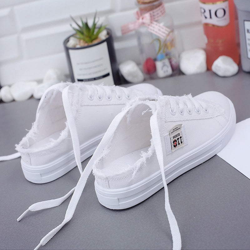 Women's Slip-On Canvas Sneakers with Breathable Flat Sole