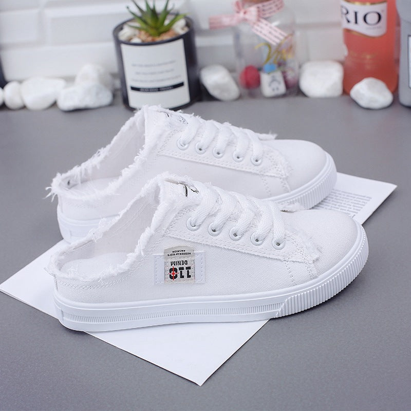 Women's Slip-On Canvas Sneakers with Breathable Flat Sole