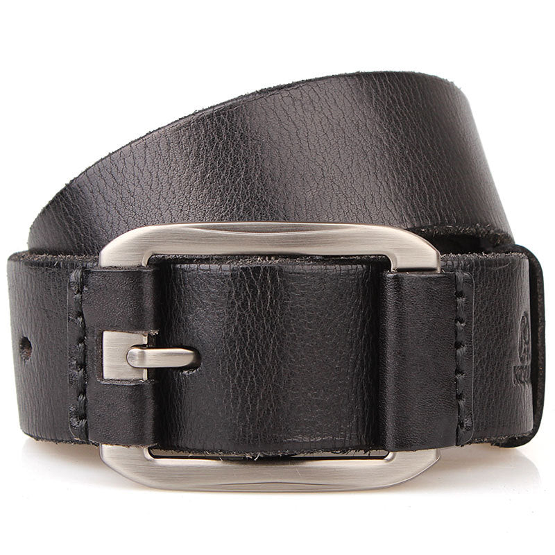 Men's Top Grain Leather Extra Long Pin Buckle Belt