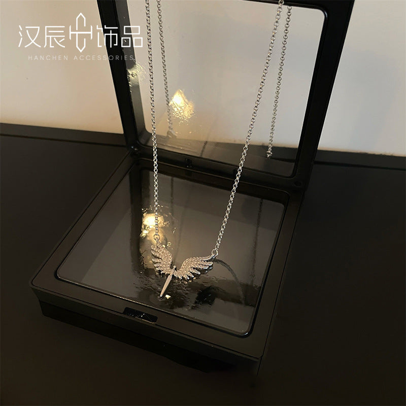 Angel Wings Pendant Necklace Unisex Hip Hop Style Jewelry