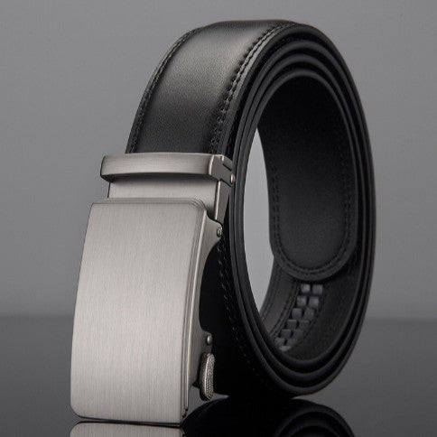 Men's Premium Leather Automatic Buckle Business Belt