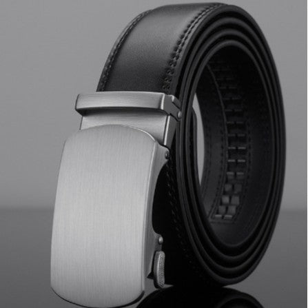 Men's Premium Leather Automatic Buckle Business Belt