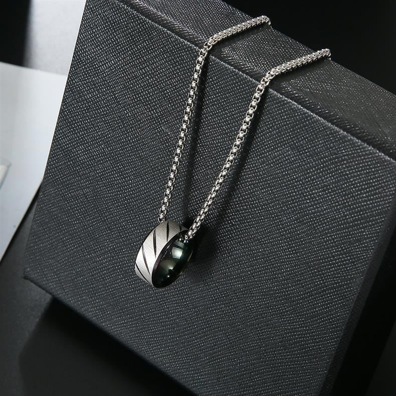 Titanium Steel Pendant Necklace for Men Hip Hop Style