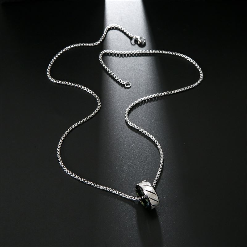 Titanium Steel Pendant Necklace for Men Hip Hop Style