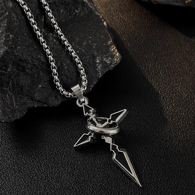 Titanium Steel Cross Necklace Unisex Fashion Sweater Chain