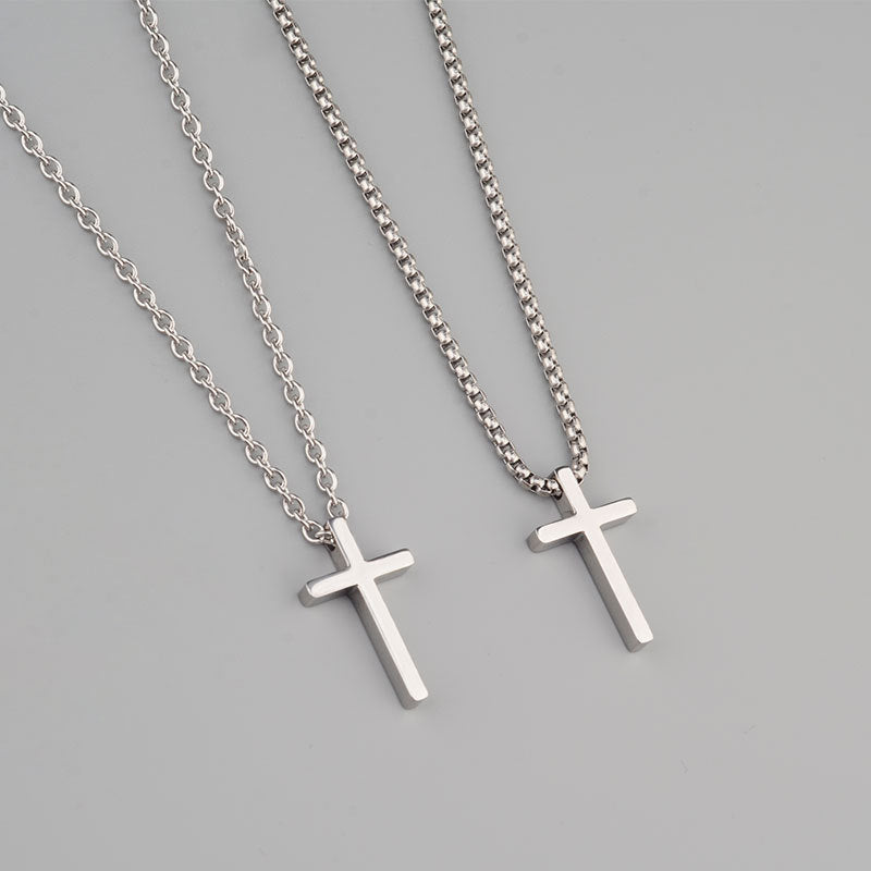 Cross Pendant Necklace Unisex Hip Hop Punk Style Chain