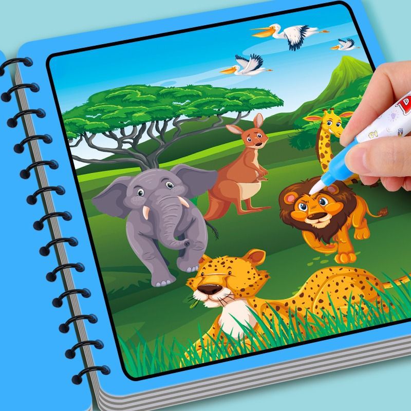 Reusable Magic Water Painting Book Sets in Mesh Bag