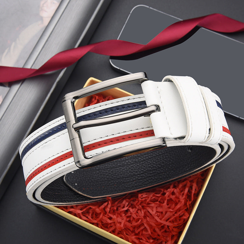 Injection Molded Golf Belt with White Pin Buckle Unisex