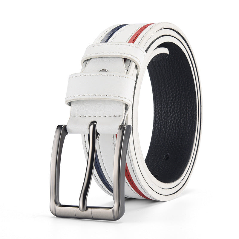 Injection Molded Golf Belt with White Pin Buckle Unisex