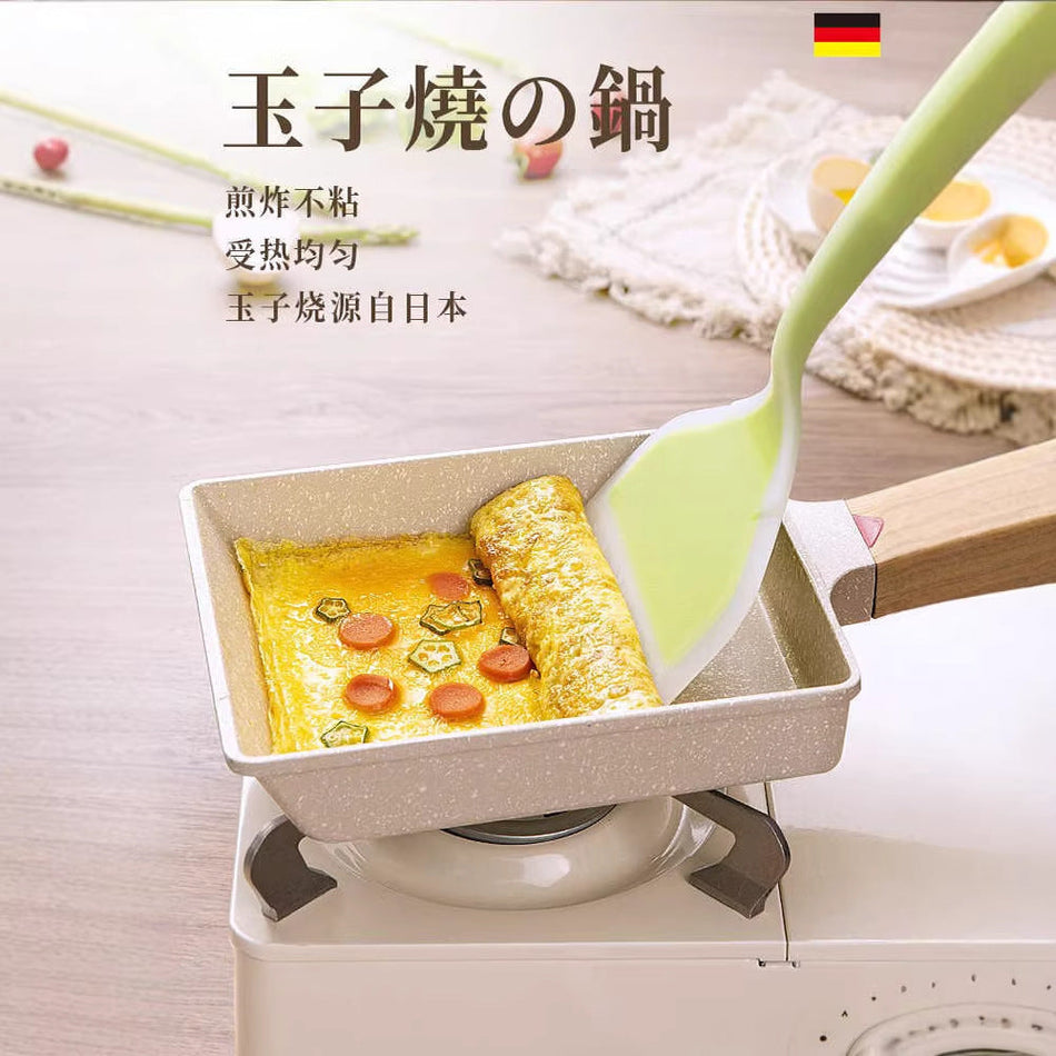 Square Tamagoyaki Non-Stick Egg Roll Pan, Titanium Alloy