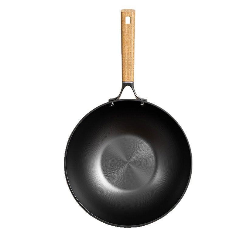 Uncoated Multi-Functional Iron Frying Pan, Universal Stove