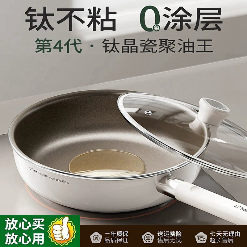 Titanium Ceramic Non-Stick Frying Pan, PFAS-Free Coating