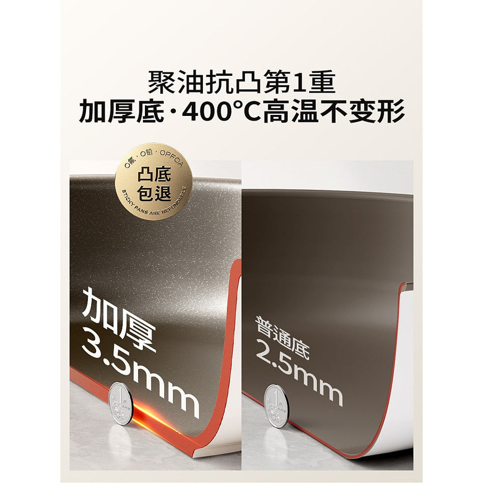 Titanium Ceramic Non-Stick Frying Pan, PFAS-Free Coating