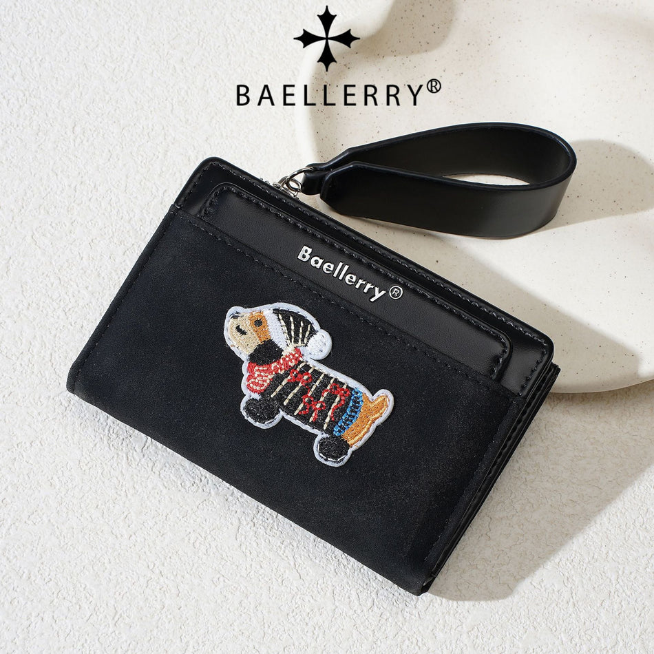 Cute Puppy Cartoon Wallet with Zipper Coin Purse